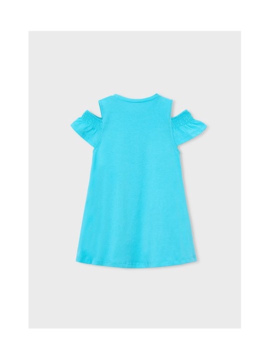 MAYORAL SUKIENKA LETNIA DLA DZIEWCZYNKI Z TOREBKĄ BAWEŁNIANA NIEBIESKI 3941 /11