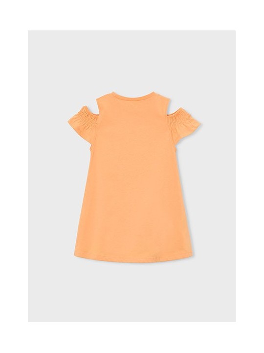 MAYORAL SUKIENKA LETNIA DLA DZIEWCZYNKI Z TOREBKĄ BAWEŁNIANA POMARAŃCZOWY 3941 /10