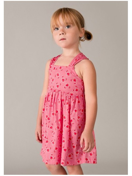 MAYORAL SUKIENKA LETNIA DLA DZIEWCZYNKI  BAWEŁNIANA RÓŻ KRABY 3944 /21