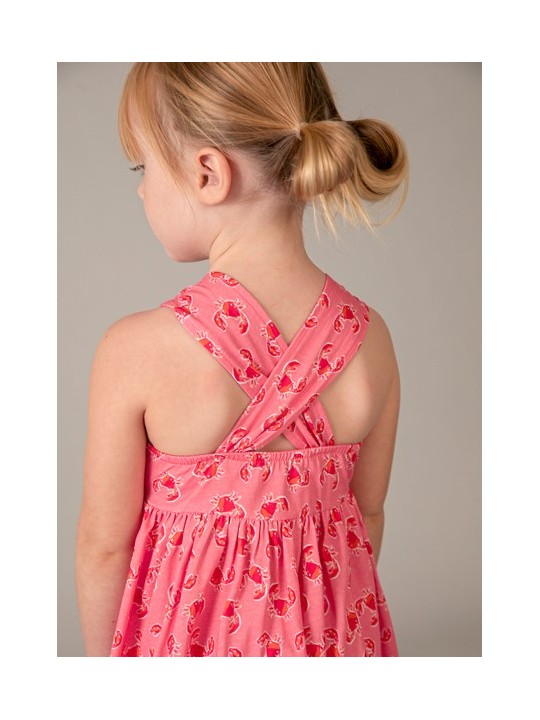MAYORAL SUKIENKA LETNIA DLA DZIEWCZYNKI  BAWEŁNIANA RÓŻ KRABY 3944 /21