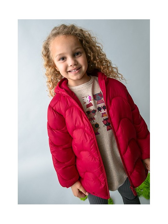 MAYORAL KURTKA  DLA DZIEWCZYNKI Z KAPTUREM CZERWONA 4443 /47