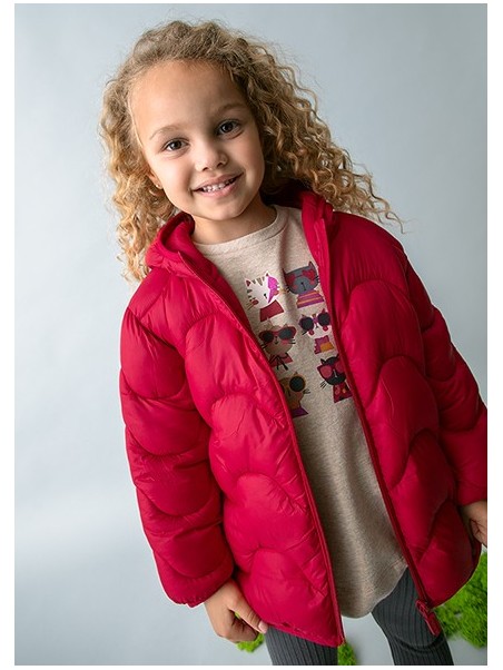 MAYORAL KURTKA  DLA DZIEWCZYNKI Z KAPTUREM CZERWONA 4443 /47
