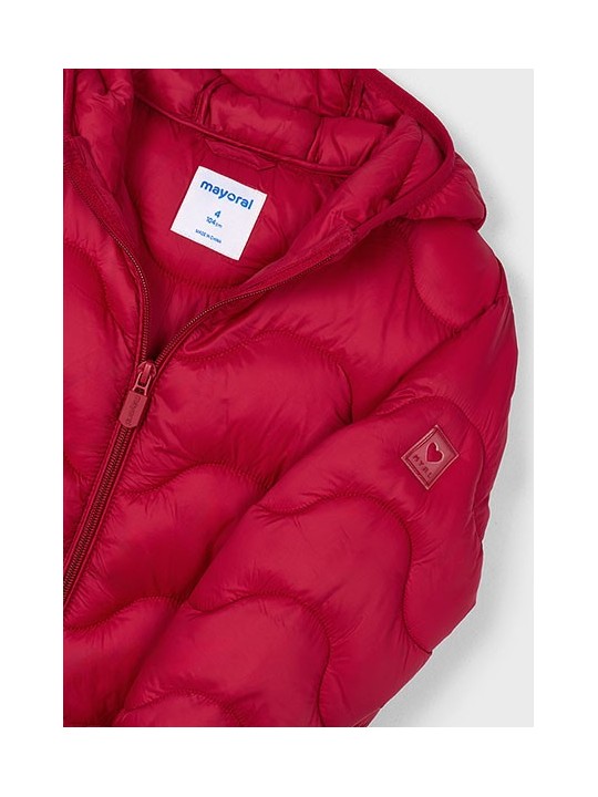 MAYORAL KURTKA  DLA DZIEWCZYNKI Z KAPTUREM CZERWONA 4443 /47