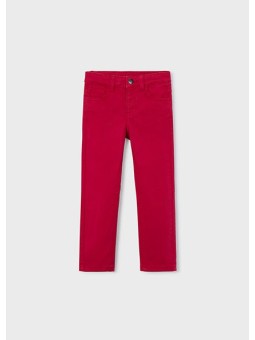 MAYORAL SPODNIE SLIM FIT DLA CHŁOPCA CZERWONE 517 /38