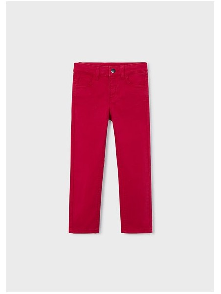 MAYORAL SPODNIE SLIM FIT DLA CHŁOPCA CZERWONE 517 /38