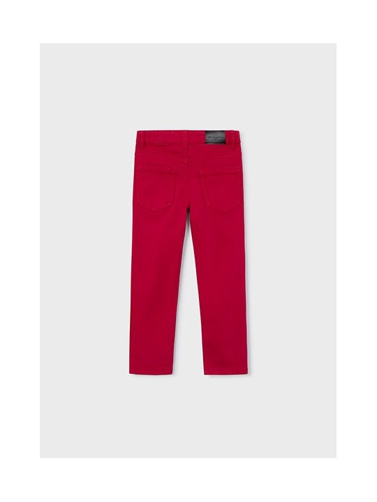 MAYORAL SPODNIE SLIM FIT DLA CHŁOPCA CZERWONE 517 /38
