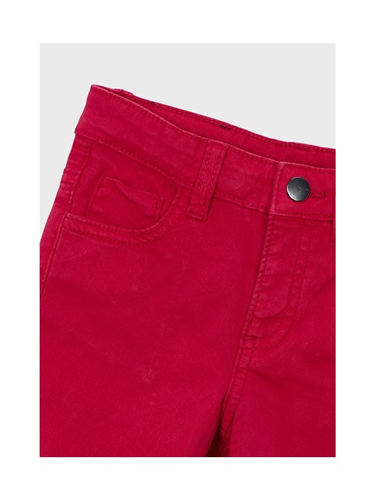 MAYORAL SPODNIE SLIM FIT DLA CHŁOPCA CZERWONE 517 /38