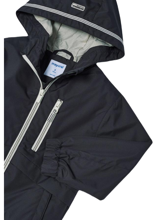 MAYORAL KURTKA PRZECIWWIATROWA PRZEJŚCIOWA DLA CHŁOPCA Z KAPTUREM GRAFIT 3463