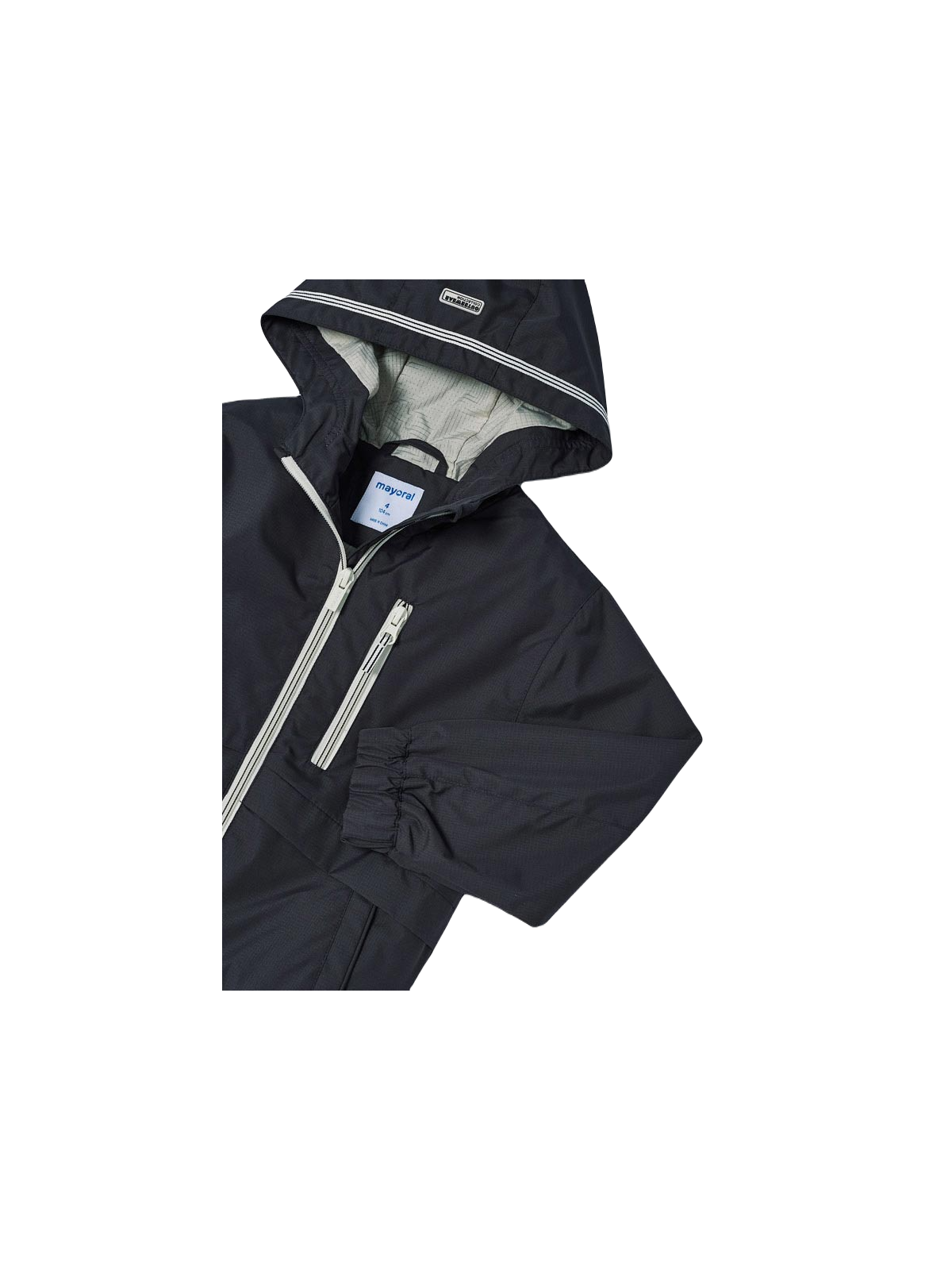 MAYORAL KURTKA PRZECIWWIATROWA PRZEJŚCIOWA DLA CHŁOPCA Z KAPTUREM GRAFIT 3463