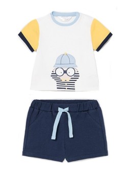 MAYORAL NEWBORN KOMPLET LETNI DLA CHŁOPCA KOSZULKA I SPODNIE  1644 /95