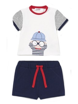 MAYORAL NEWBORN KOMPLET LETNI DLA CHŁOPCA KOSZULKA I SPODNIE  1644 /95