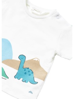 MAYORAL NEWBORN KOMPLET LETNI DLA CHŁOPCA KOSZULKA I SPODNIE  DINO 1268