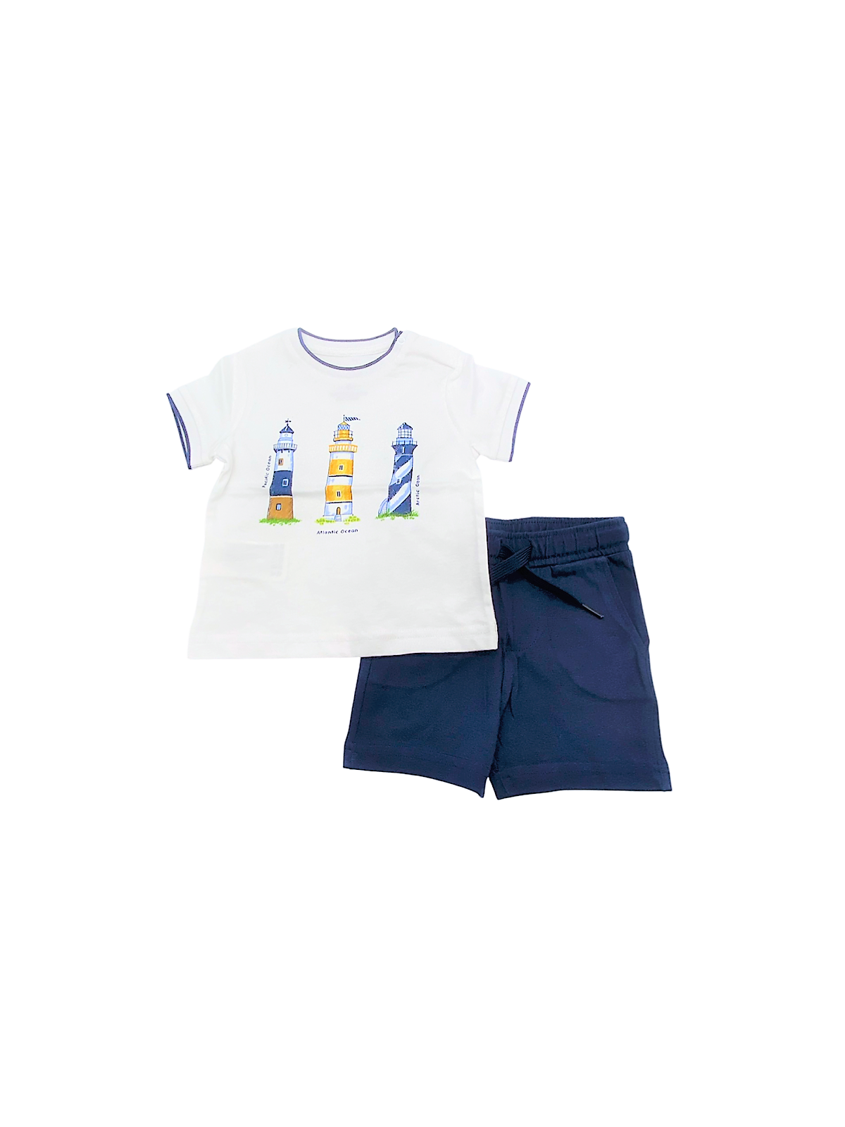 MAYORAL BABY KOMPLET LETNI DLA CHŁOPCA KOSZULKA I SPODNIE  LATARNIE ŻÓŁTE