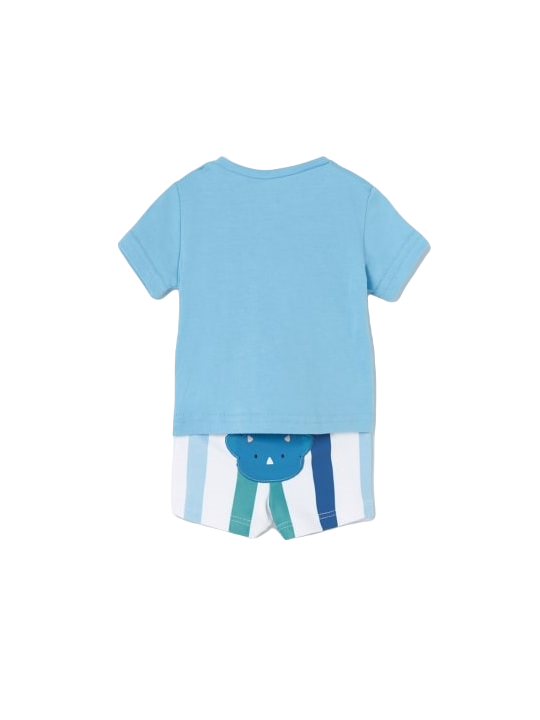 MAYORAL NEWBORN KOMPLET LETNI DLA CHŁOPCA KOSZULKA I SPODENKI KĄPIELOWE 1624