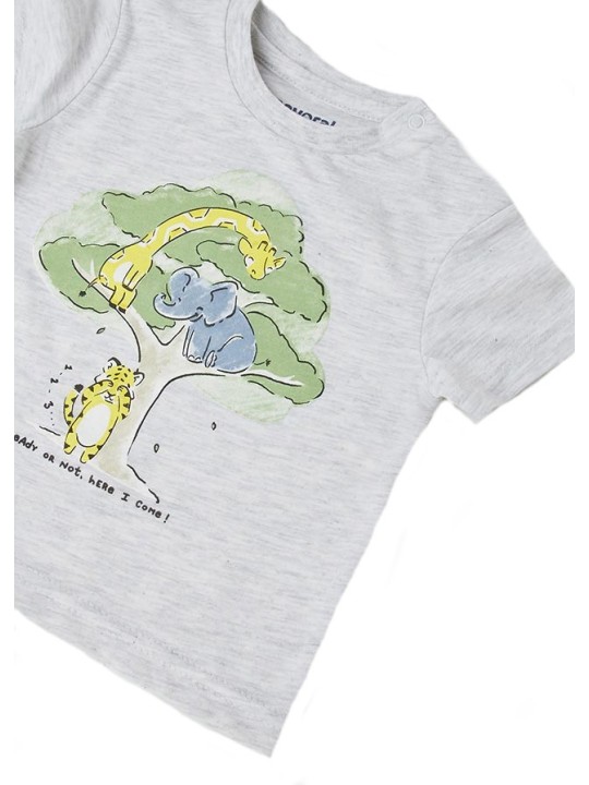 MAYORAL NEWBORN BLUZKA KOSZULKA T-SHIRT NA KRÓTKI RĘKAW DLA CHŁOPCA SAFARI KOSZULKA01