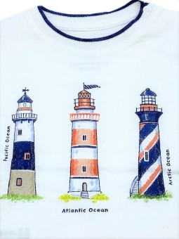 MAYORAL NEWBORN BLUZKA KOSZULKA T-SHIRT NA KRÓTKI RĘKAW DLA CHŁOPCA LATARNIA