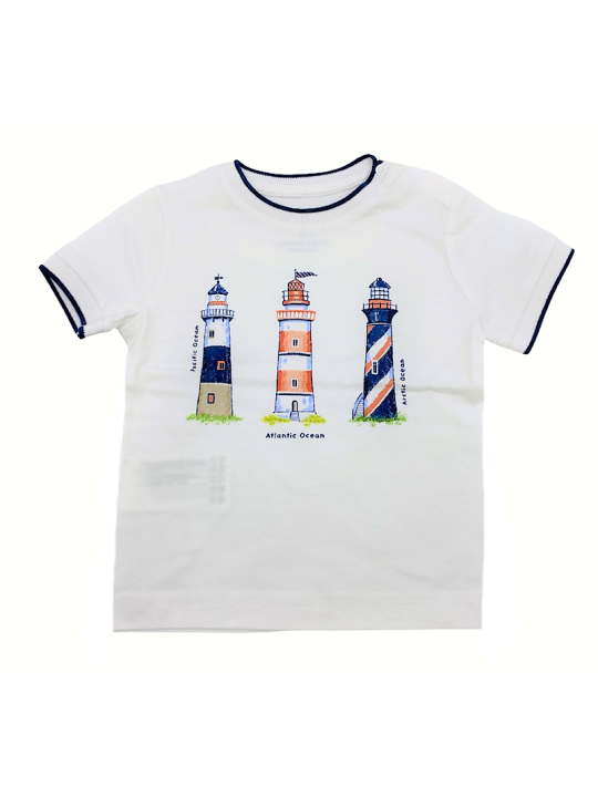 MAYORAL NEWBORN BLUZKA KOSZULKA T-SHIRT NA KRÓTKI RĘKAW DLA CHŁOPCA LATARNIA