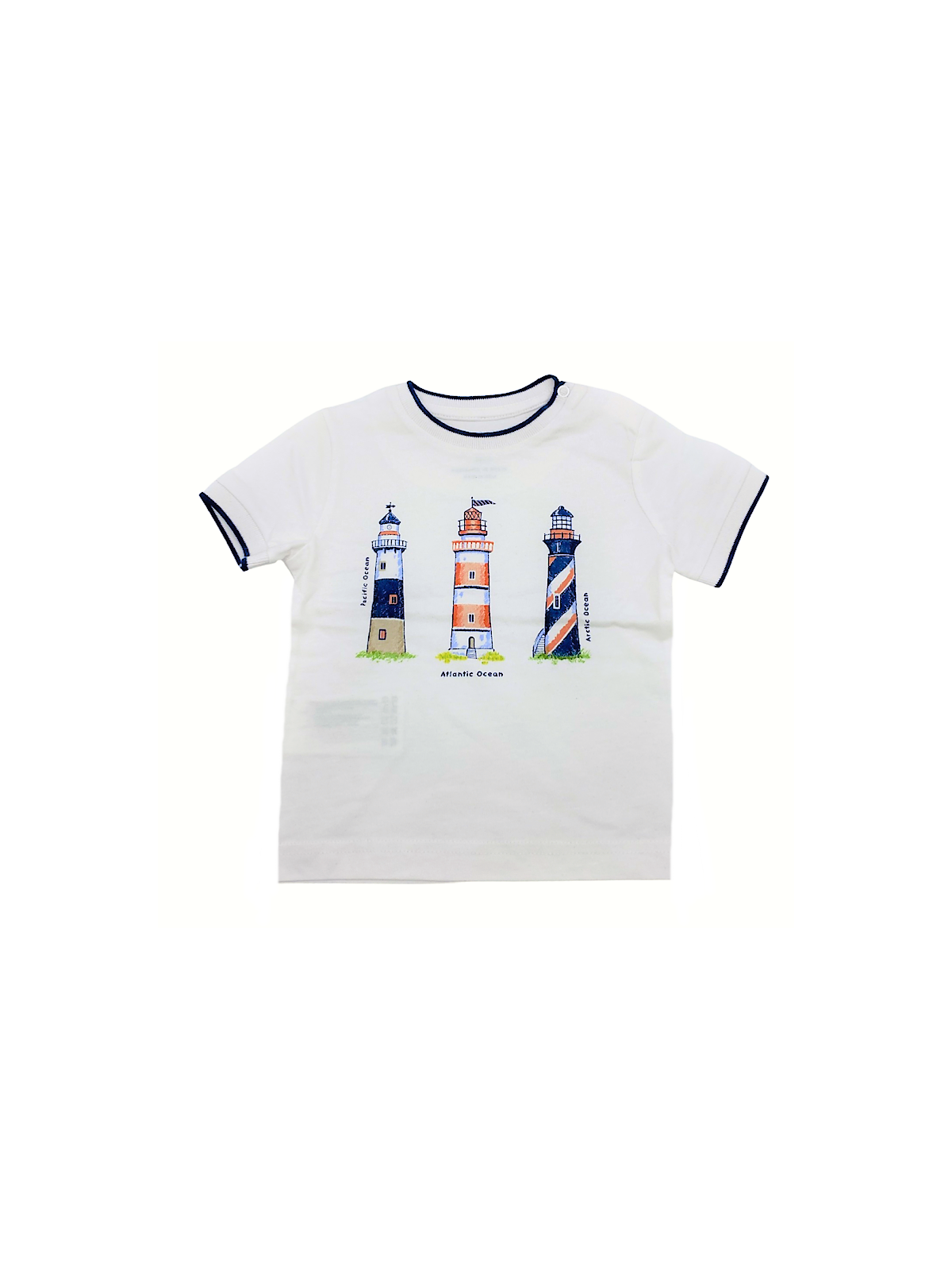 MAYORAL NEWBORN BLUZKA KOSZULKA T-SHIRT NA KRÓTKI RĘKAW DLA CHŁOPCA LATARNIA