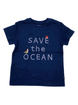 MAYORAL NEWBORN BLUZKA KOSZULKA T-SHIRT NA KRÓTKI RĘKAW DLA CHŁOPCA GRANAT 1670 /87