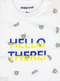 MAYORAL NEWBORN BLUZKA KOSZULKA T-SHIRT BEZ RĘKAWA DLA CHŁOPCA TYGRYSY