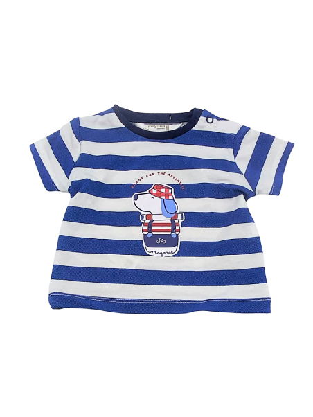 MAYORAL NEWBORN BLUZKA KOSZULKA T-SHIRT NA KRÓTKI RĘKAW DLA CHŁOPCA PASKI KOSZULKA02
