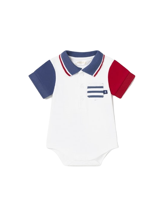 MAYORAL NEWBORN BODY POLO NIEMOWLĘCE DLA CHŁOPCA BIAŁE 1766 /38