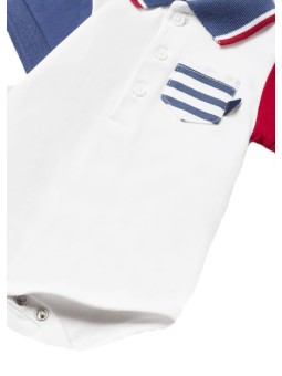 MAYORAL NEWBORN BODY POLO NIEMOWLĘCE DLA CHŁOPCA BIAŁE 1766 /38