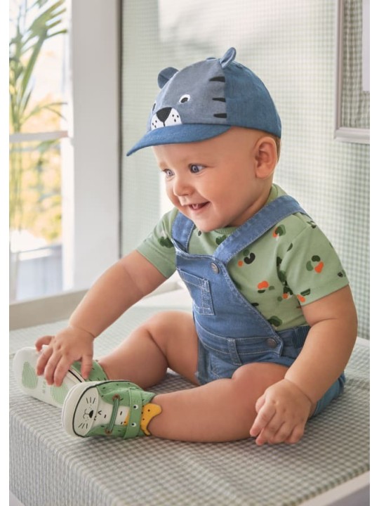 MAYORAL NEWBORN SPODENKI OGRODNICZKI DLA CHŁOPCA  PLUS BLUZKA 1628