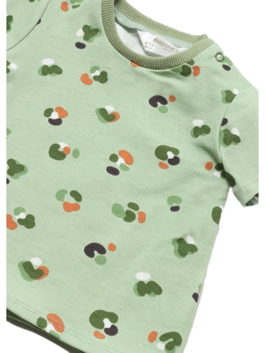 MAYORAL NEWBORN SPODENKI OGRODNICZKI DLA CHŁOPCA  PLUS BLUZKA 1628