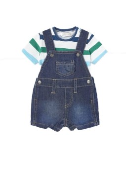 MAYORAL NEWBORN SPODENKI OGRODNICZKI DLA CHŁOPCA  PLUS BLUZKA 1628 /1