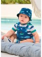 MAYORAL NEWBORN SPODENKI OGRODNICZKI DLA CHŁOPCA  PLUS KAPELUSZ 1605
