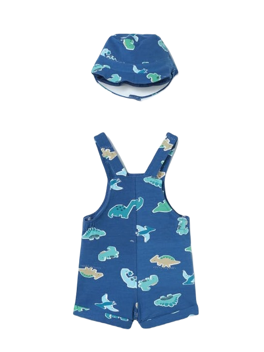 MAYORAL NEWBORN SPODENKI OGRODNICZKI DLA CHŁOPCA  PLUS KAPELUSZ 1605