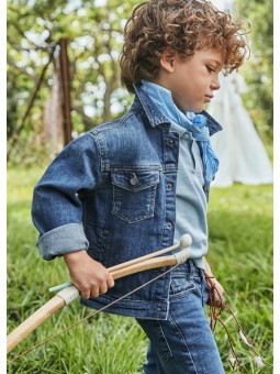 MAYORAL KURTKA JEANS DLA CHŁOPCA GRANAT 3421/23