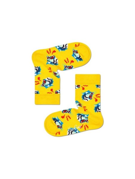 HAPPY SOCKS SKARPETKI ŻÓŁTE W KOLOROWE WZORY Tiger KTIG01-2200
