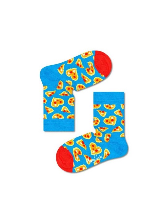 HAPPY SOCKS SKARPETKI NIEBIESKIE W KOLOROWE WZORY Pizza Love KPLS01-6700