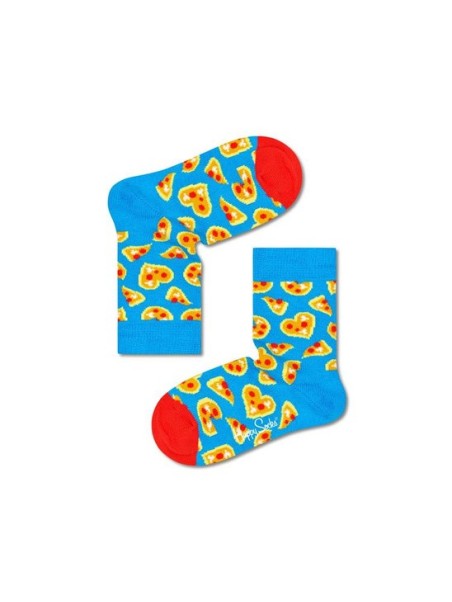 HAPPY SOCKS SKARPETKI NIEBIESKIE W KOLOROWE WZORY Pizza Love KPLS01-6700