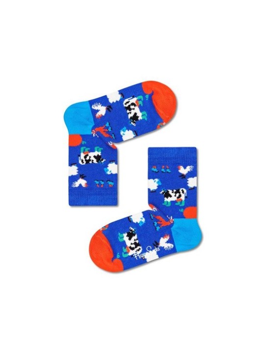 HAPPY SOCKS SKARPETKI NIEBIESKIE W KOLOROWE WZORY Farmcrew KFCR01-6500