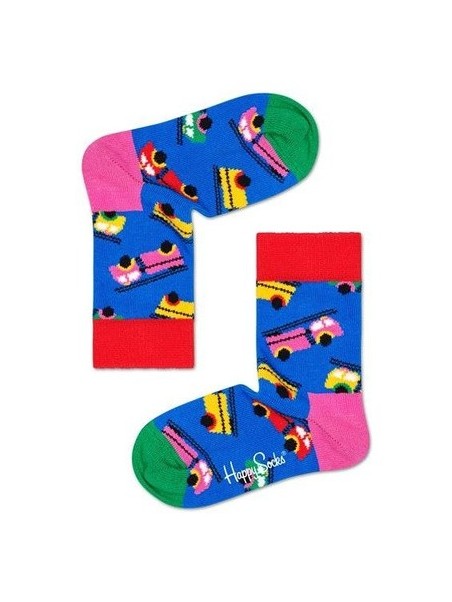 HAPPY SOCKS SKARPETKI NIEBIESKIE W KOLOROWE WZORY KFIR01-6300