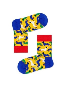 HAPPY SOCKS SKARPETKI ŻÓŁTE W KOLOROWE WZORY KHOU01-2000