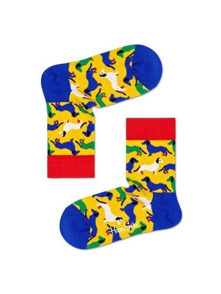 HAPPY SOCKS SKARPETKI ŻÓŁTE W KOLOROWE WZORY KHOU01-2000
