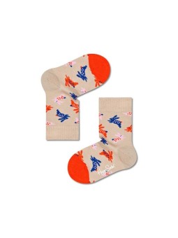 HAPPY SOCKS SKARPETKI BEŻOWE W KOLOROWE WZORY Wool Bunny KWBUN22-1700