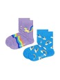 HAPPY SOCKS SKARPETKI FIOLETOWE I NIEBIESKIE W KOLOROWE WZORY 2-pak Unicorn & Rainbow KUNR02-5000