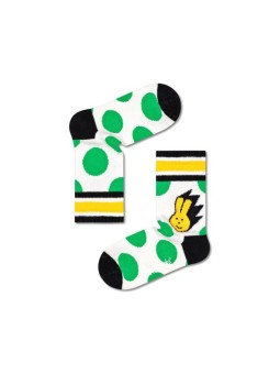 HAPPY SOCKS SKARPETKI KREM W KOLOROWE WZORY KRÓLIK Bunny Rib KBUN14-1300