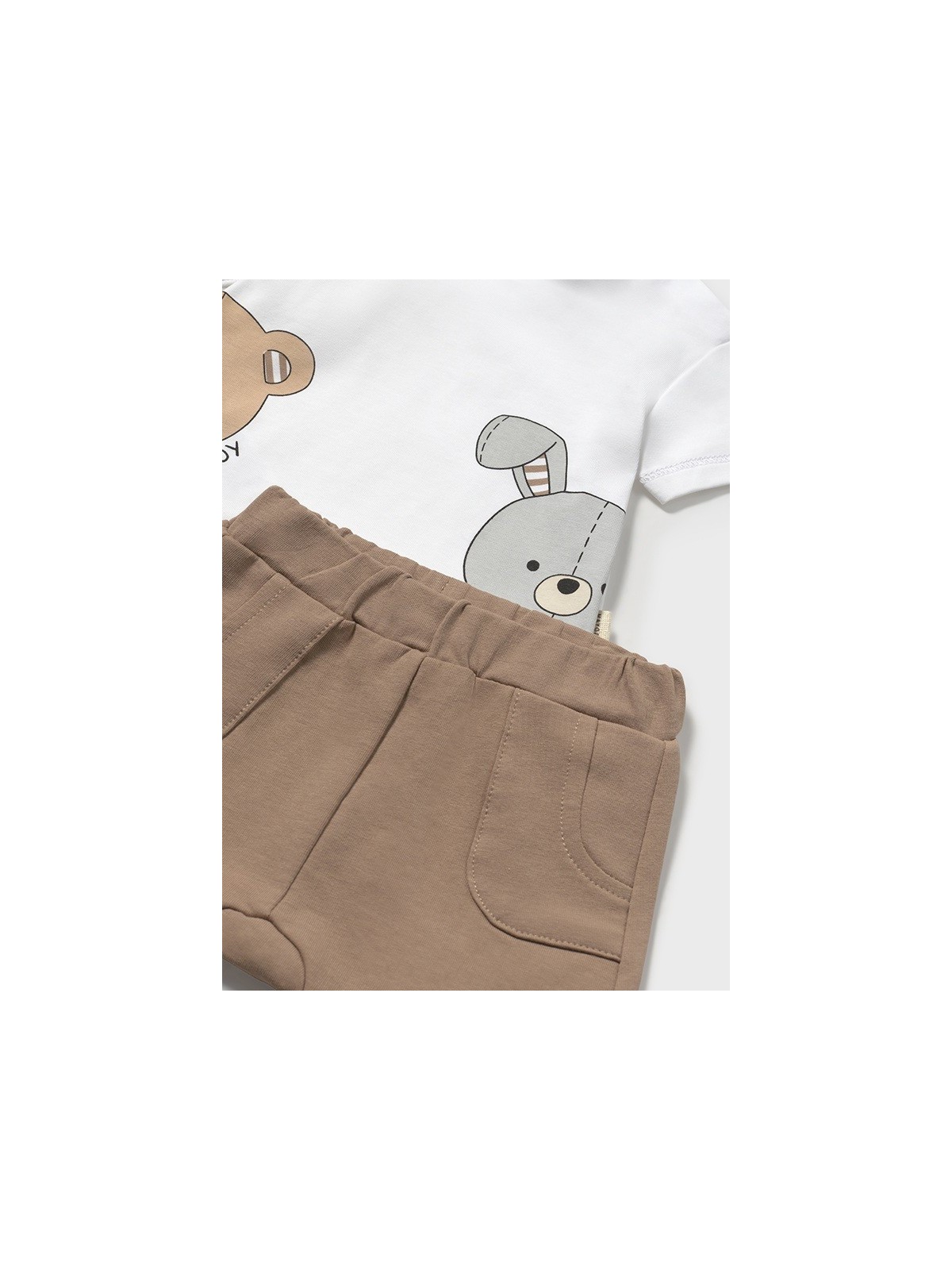 MAYORAL NEWBORN KOMPLET LETNI DLA CHŁOPCA KOSZULKA I SPODNIE MISIE 1206/49