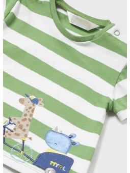 MAYORAL NEWBORN KOMPLET LETNI DLA CHŁOPCA KOSZULKA W PASKI I SPODNIE JEANS 1209/39