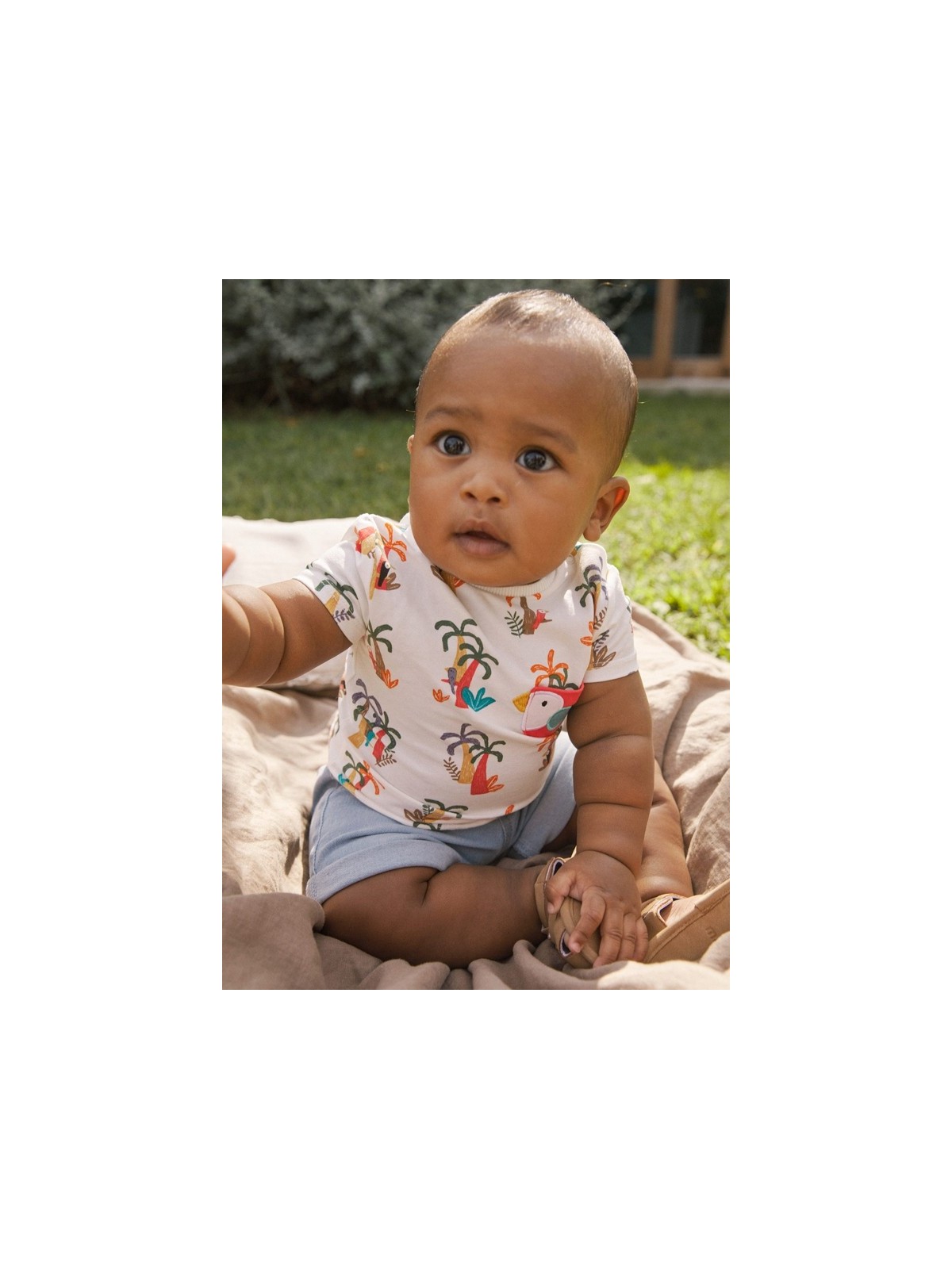 MAYORAL NEWBORN KOMPLET LETNI DLA CHŁOPCA KOSZULKA PLUS SPODENKI JEANS 1216/72