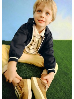 MAYORAL KURTKA PRZECWWIATROWA PRZEJŚCIOWA Z KAPTUREM DLA CHŁOPCA GRAFIT 3428/40