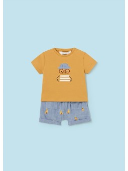 MAYORAL NEWBORN KOMPLET LETNI DLA CHŁOPCA KOSZULKA PLUS SPODENKI  1208/64