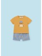 MAYORAL NEWBORN KOMPLET LETNI DLA CHŁOPCA KOSZULKA PLUS SPODENKI  1208/64