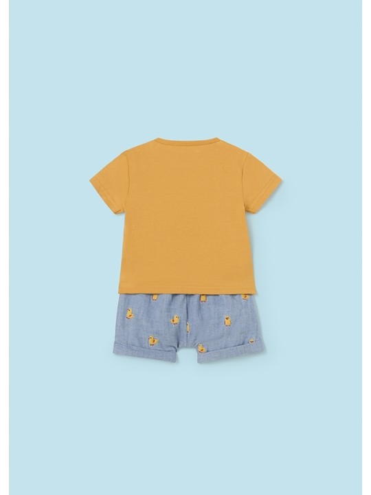 MAYORAL NEWBORN KOMPLET LETNI DLA CHŁOPCA KOSZULKA PLUS SPODENKI  1208/64